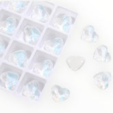 14x16mm Mocha Strass Fancy Glass Heart Crystal